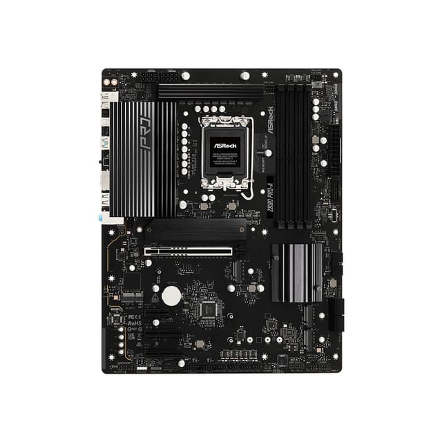 Материнская плата, ASRock, Z890 PRO-A (4710483947537), LGA1851, iZ890, 4xDDR5 4400/4800/5600/9066+(OC), 4xSATA3, 4xM.2 (3*PCI-E 4.0x4, 1*PCI-E 4.0x4 & SATA), Raid, 1xHDMI, 1xDP, 1xIntel® Thunderbolt™ 4, 1xPCI-Ex16, 1xPCI-Ex1, 2xPCI-Ex4, ATX