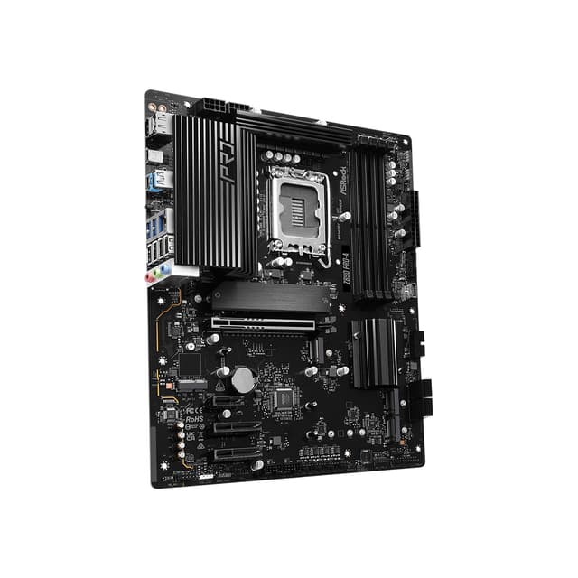 Материнская плата, ASRock, Z890 PRO-A (4710483947537), LGA1851, iZ890, 4xDDR5 4400/4800/5600/9066+(OC), 4xSATA3, 4xM.2 (3*PCI-E 4.0x4, 1*PCI-E 4.0x4 & SATA), Raid, 1xHDMI, 1xDP, 1xIntel® Thunderbolt™ 4, 1xPCI-Ex16, 1xPCI-Ex1, 2xPCI-Ex4, ATX