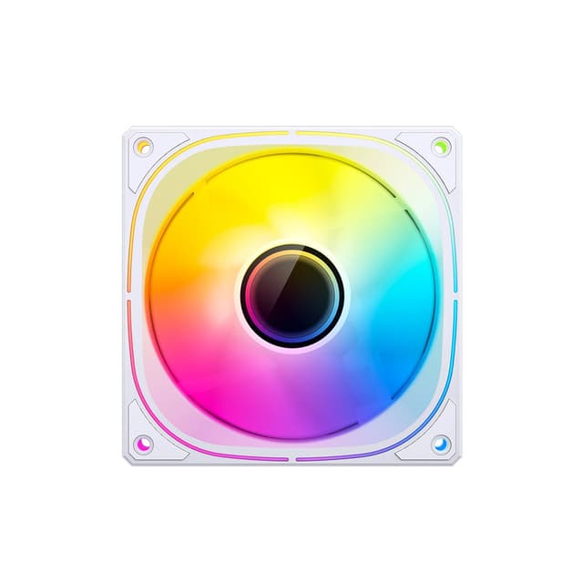 Вентилятор для компьютерного корпуса, Jonsbo, FR-505WR Reverse White, 120мм, 800 - 1800±10% об.мин, 47,2CFM, 30dB(A), 4pin, 12012025мм, Белый