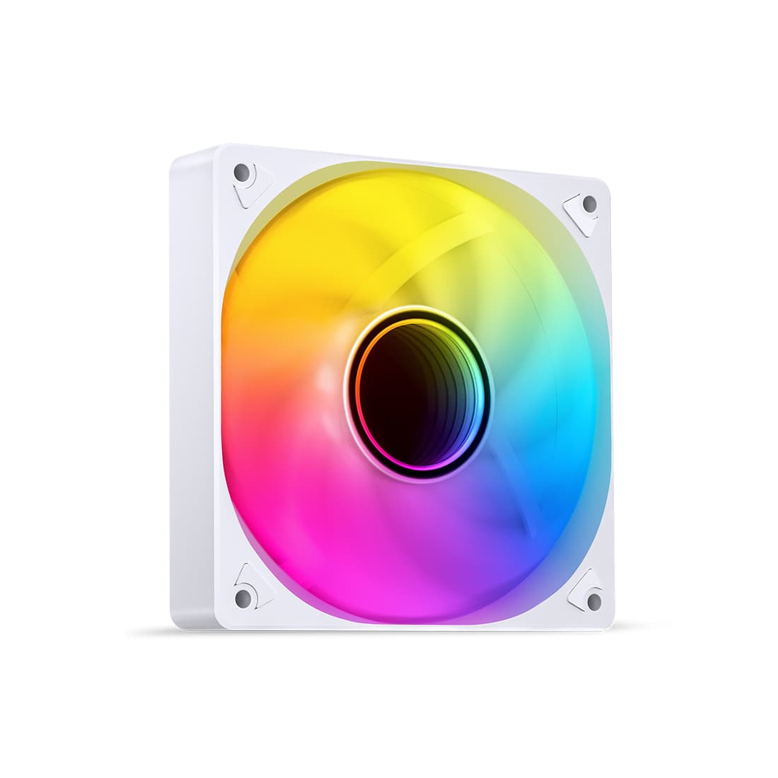 Вентилятор для компьютерного корпуса, Jonsbo, SL-120W, SL-120W White, LED 120мм, 1500 об/мин, 59.48CFM, 32dB(A), 3pin, 120*120*25мм, Белый