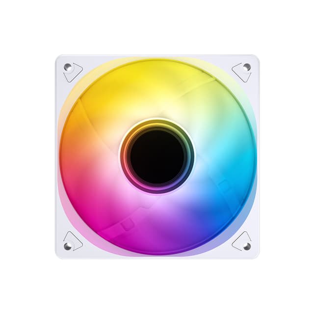 Вентилятор для компьютерного корпуса, Jonsbo, SL-120W, SL-120W White, LED 120мм, 1500 об/мин, 59.48CFM, 32dB(A), 3pin, 120*120*25мм, Белый