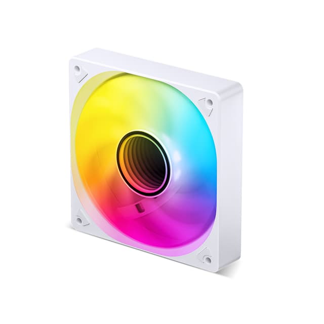 Вентилятор для компьютерного корпуса, Jonsbo, SL-120W, SL-120W White, LED 120мм, 1500 об/мин, 59.48CFM, 32dB(A), 3pin, 120*120*25мм, Белый