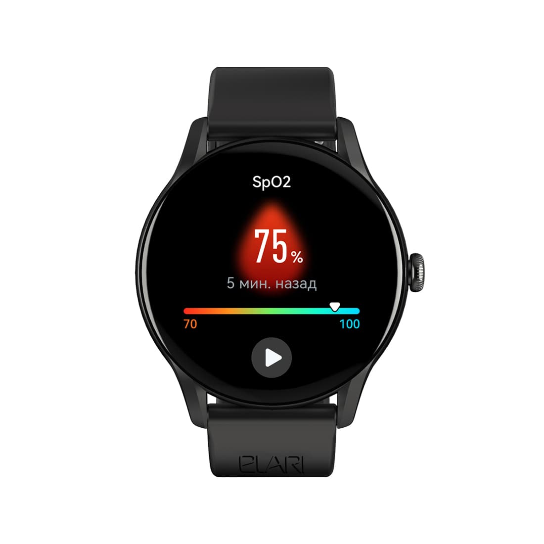 Смарт часы, Elari, Chrono Pro, AMOLED дисплей 1.43 дюйма, Разрешение 466 х 466, Водонепроницаемые (IP68), Аккумулятор 240 мАч, Время работы до 7 дней, Черный