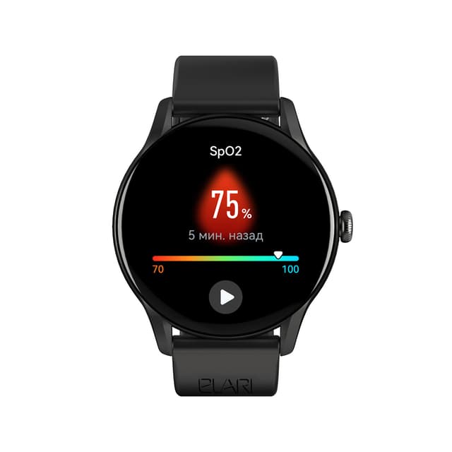 Смарт часы, Elari, Chrono Pro, AMOLED дисплей 1.43 дюйма, Разрешение 466 х 466, Водонепроницаемые (IP68), Аккумулятор 240 мАч, Время работы до 7 дней, Черный