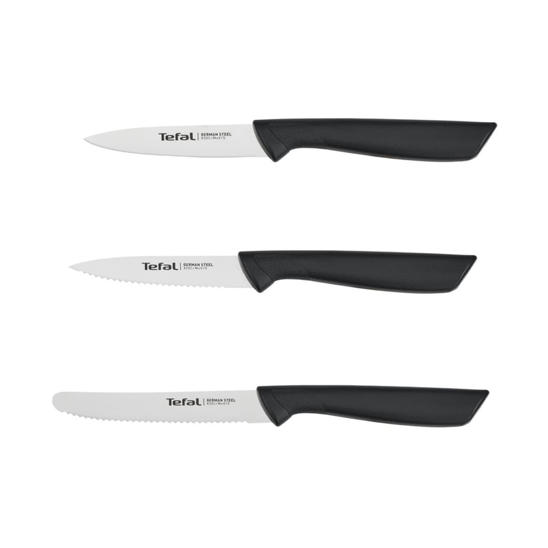 Набор ножей, Tefal, Colourfood K2733S04, 3 шт, Назначение для нарезки овощей и фруктов, универсальный, Материал лезвия нержавеющая сталь