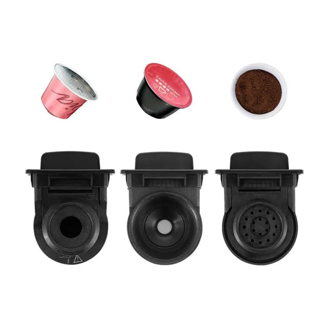 Кофеварка, Kitfort, КТ-7467, 3 в 1, Капсульная/рожковая, Давление 19 бар, Кофе в капсулах/ молотый, Объем резервуара для воды 0.8л, Максимальная высота чашки 11см, Мощность 1100 Вт, Длина шнура 0.9м, Белый/Черный