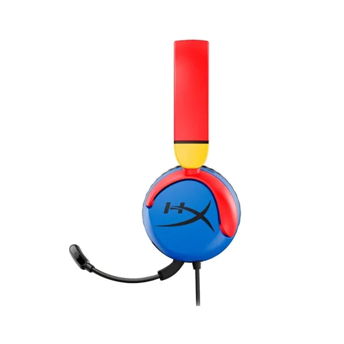 Гарнитура, HyperX, 7G8F3AA, Cloud Mini (Multi), Микрофон съёмный гибкий, Динамики 30 мм, 114 Ом, 20-20000 гц, Блок управления звуком USB удлинитель, Синий-Красный