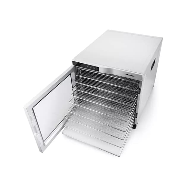 Сушилка для овощей и фруктов, Kitfort, КТ-1910, (Professional, Series), Количество поддонов 10, Мощность 1000 Вт, Обдув Горизонтальный, Цвет серый