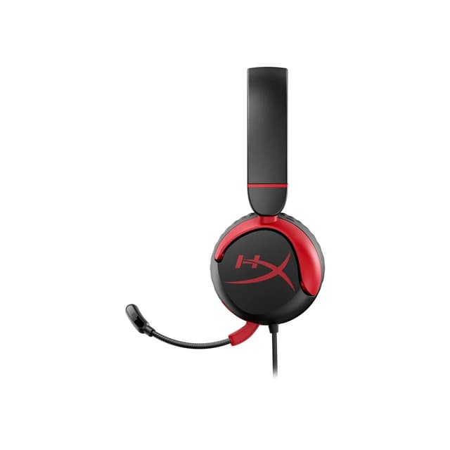 Гарнитура, HyperX, 7G8F4AA, Cloud Mini (Black), Микрофон съёмный гибкий, Динамики 30 мм, 114 Ом, 20-20000 гц, Блок управления звуком USB удлинитель, Чёрный-Красный