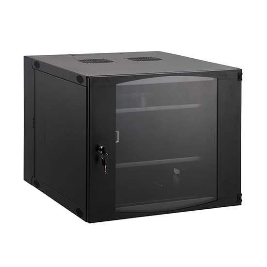 Шкаф коммуникационный настенный, SHIP, VA5412.01.100, VA серия, 19'' 12U, 540*450*593 мм, Ш*Г*В, IP20, Двухсекционный, Чёрный