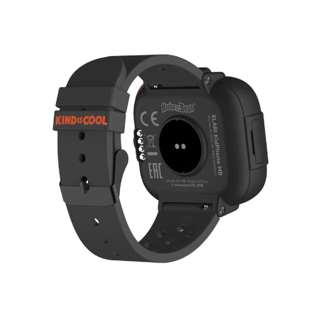 Смарт часы, Elari, KidPhone Masha and the Bear, IPS дисплей 1.7 дюйма, Разрешение 320 х 380, Водонепроницаемые (IP67), Аккумулятор 620 мАч, Время работы до 7 дней, Черный