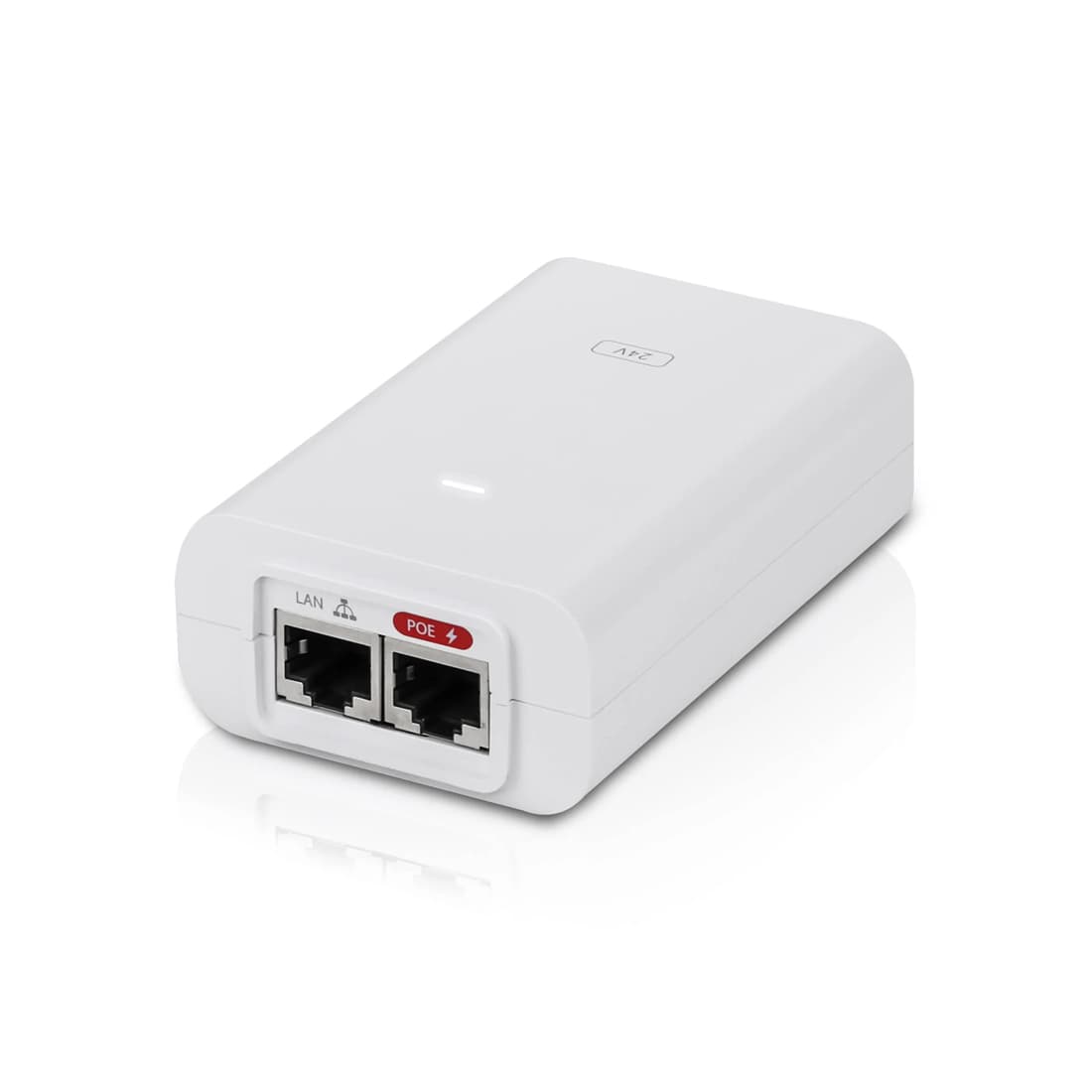 PoE адаптер, Ubiquiti, POE-24-24W-WH, PoE 24-24W-WH, passive PoE, 1x10/100 Mbps Ethernet, 100–240xV AC, 24xВ, 24W