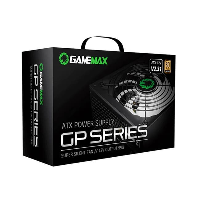 Блок питания, Gamemax, GP 650W, 2124-0650R0076, 215106500021, 650W, ATX, Bronze, APFC, 20+4 pin, 4+4pin, 5*Sata, 3*Molex, 2*PCI-E 6+2 pin, Non-modular, Вентилятор 14см, Чёрный