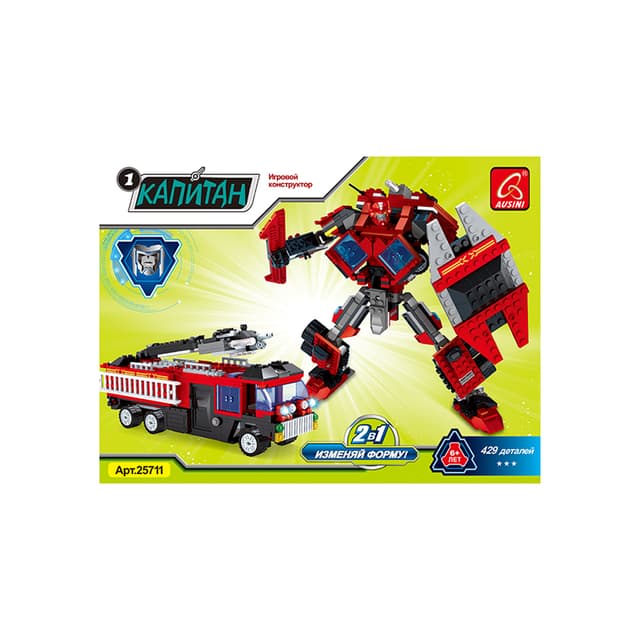 Игровой конструктор, Ausini, 25711, Роботы, Пожарная машина, 429 деталей, Цветная коробка