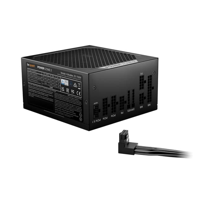 Блок питания, Bequiet! , BP006EU, POWER ZONE 2, 750W, Platinum, APFC, 20+4 pin, 1*4+4pin, 6*Sata, 1*Molex, 1*PCI-E 6+2 pin, 1*PCI-E 12+4pin, Вентилятор 14см, 160*150*86 см, Черный
