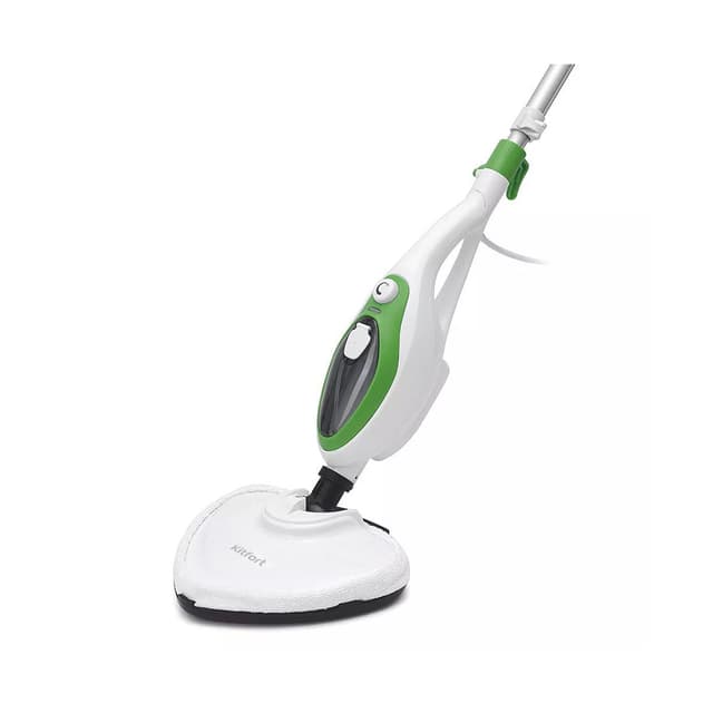 Паровая швабра, Kitfort, КТ-1004-2, зеленый, Мощность 1500Вт, Ёмкость резервуара 350мл, Пластик, Подача пара 8-35г/мин, Длина шнура 5м, Зеленый