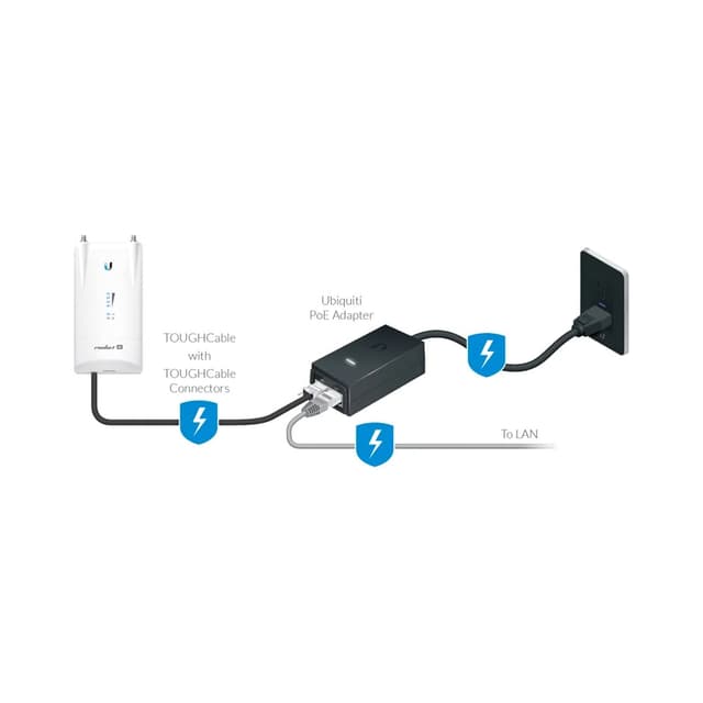 PoE адаптер, Ubiquiti, POE-48-24W-G, PoE Injector 48V 24W Gigabit, passive PoE, 10/100/1000Mbps Ethernet, 100–240V AC, 48В, 24W