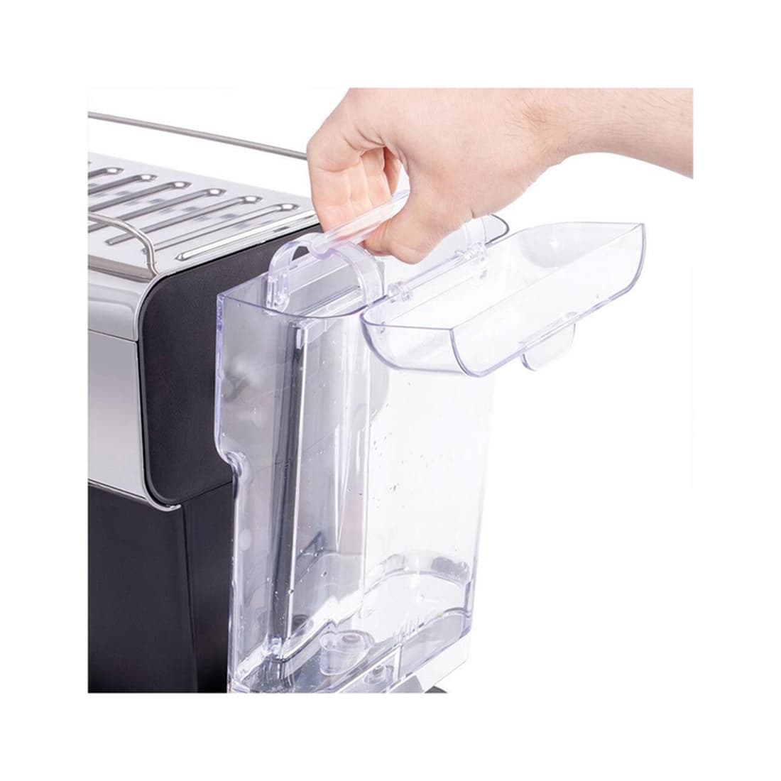 Кофеварка рожковая, Russell Hobbs, 26450-56, Рожковая, Объем 1.1л, Нержавеющая сталь, Пластик, Давление 15бар, Мощность 1350W, Автоотключение, Индикация готовности к работе, Подача горячей воды для чая, Подогрев чашек, Черный