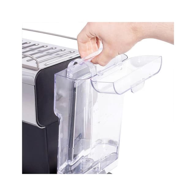 Кофеварка рожковая, Russell Hobbs, 26450-56, Рожковая, Объем 1.1л, Нержавеющая сталь, Пластик, Давление 15бар, Мощность 1350W, Автоотключение, Индикация готовности к работе, Подача горячей воды для чая, Подогрев чашек, Черный