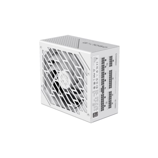 Блок питания, Gamemax, GX-1050 WT PCIE 5.0 ATX 3.0, 2121-1050B0036, 214610500021, ATX 3.0, Platinum, APFC, 20+4 pin, 2*4+4 pin, 10*Sata, 3*Molex, 4*PCI-E 6+2 pin, 12VHPWR, FDD, Модульный, Вентилятор 13,5см, Белый