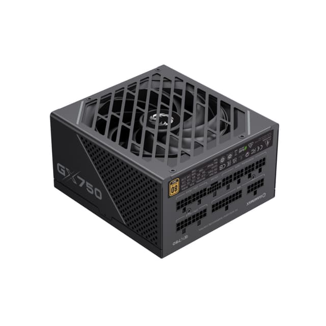 Блок питания, Gamemax, GX-750 PRO BK PCIE 5.0 ATX 3.1, 214607500022, 750W, ATX 3.1, Gold, APFC, 20+4 pin, 2*4+4 pin, 6*Sata, 3*Molex, 4*PCI-E 6+2 pin, 12VHPWR, Модульный, Вентилятор 13,5см, Чёрный