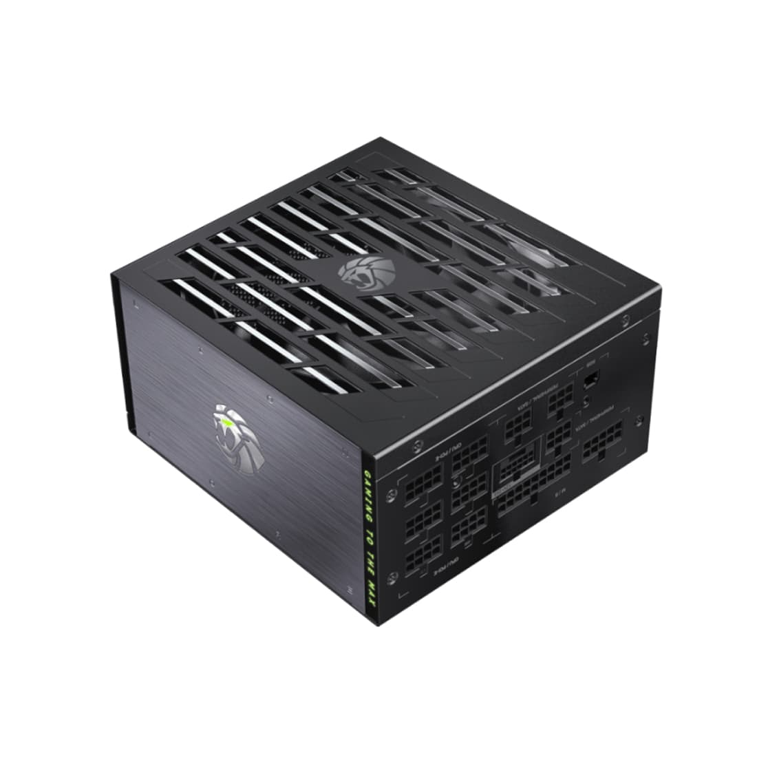 Блок питания, Gamemax, LION CORE 1200P, 2155-1200R0002, 1200W, Platinum, ATX3.1, APFC, 20+4 pin, 2*4+4pin, 8*Sata, 3*Molex, 4*PCI-E 6+2 pin, 1*PCI-E 12+4pin, Modular, Вентилятор 13,5см, 160*150*85 см, Черный