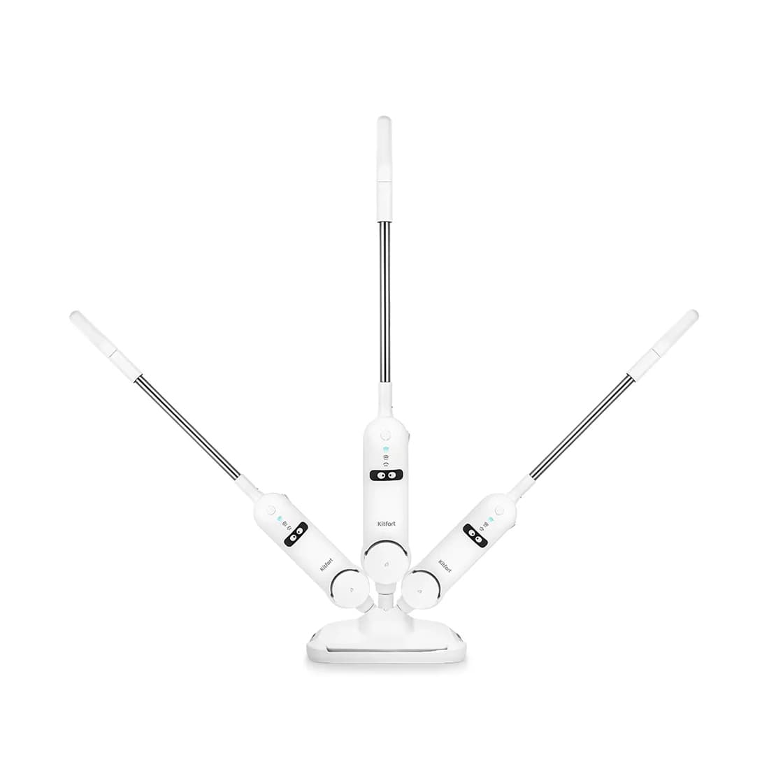 Паровая швабра, Kitfort, КТ-1015, Вид вертикальный, Мощность 1300 Вт, Объем бака для воды 330 мл, Регулятор мощности, Готовность 30 сек ,Цвет белый