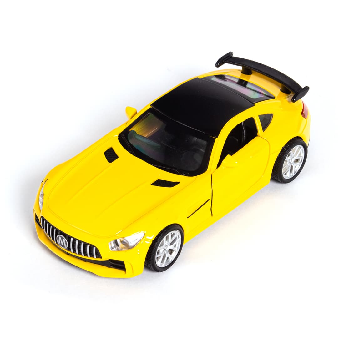 Металлическая машинка, X-Game Kids, 43500Y, 1:32, Длина 12.5 см, Открывающиеся двери, Pull-back двигатель, Жёлтая, Цветная коробка