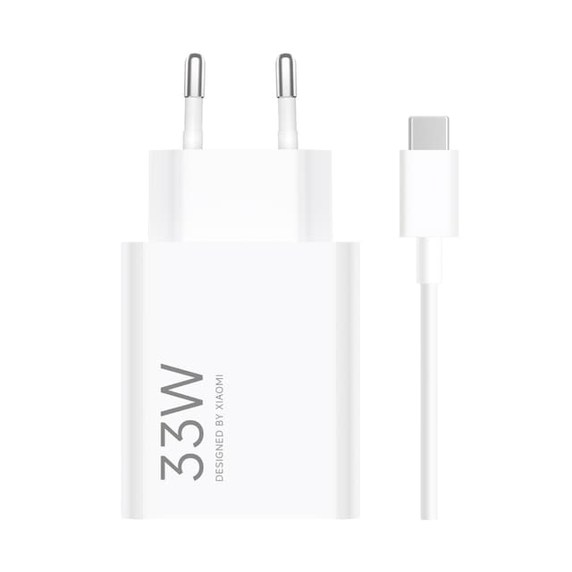 Адаптер питания, Xiaomi, 33W Charging Combo (Type-A), (MDY-16-EF), 100–240В, 50/60Гц, 0,8А, Белый