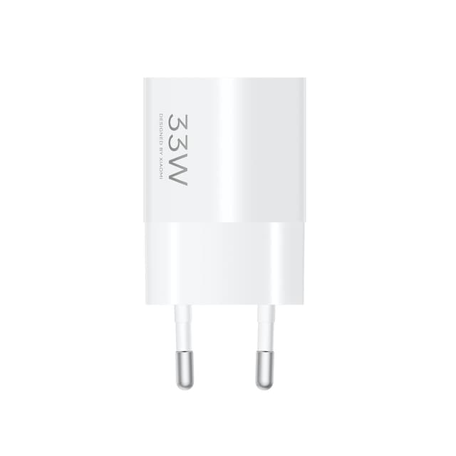 Адаптер питания, Xiaomi, 33W Nano Power Adapter (USB-C) EU, BHR087LEU/MDY-19-ED, 100–240В, 50/60Гц, 0,8А, Технология GaN, поддержка QC, PD и PPS, 11 V  3.0 A (33 W), Белый