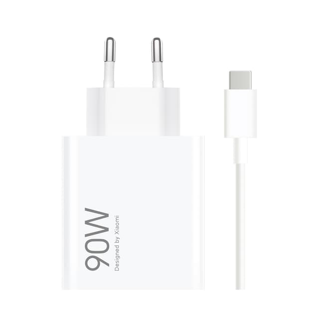 Адаптер питания, Xiaomi, 90W HyperCharge Combo (Type-A), (MDY-15-EK), 3,6-5,0 В  3,0 А (15,0 Вт макс.) / 5,0-20,0 В - 6,1-4,5 А (90,0 Вт макс.), Белый