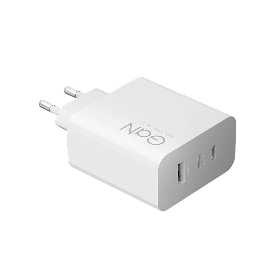 Адаптер питания, Xiaomi, 90W HyperCharge Power Adapter (3-Port) EU, BHR087MEU/MDY-19-EK, 3,6-5,0 В  3,0 А (15,0 Вт макс.) / 5,0-20,0 В - 6,1-4,5 А (90,0 Вт макс.), 2 Порта Распределение 67 Вт + 18 Вт, Стандарт Xiaomi HyperCharge, 55.5  74.8  30 мм, Вес ~130 г, Белый