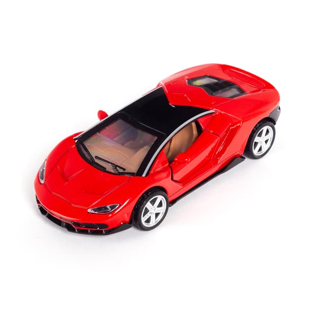 Металлическая машинка, X-Game Kids, 43740R, 1:32, Длина 12.5 см, Открывающиеся двери, Pull-back двигатель, Красная, Цветная коробка