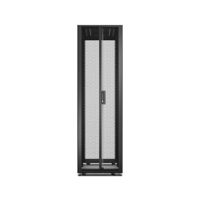 Стойка коммуникационная, APC, ER6202FP1, 19'' 42U, 600*1000*2000 мм, Ш*Г*В, Передняя дверь перфорированная, Задняя дверь перфорированная, IP20, Чёрный