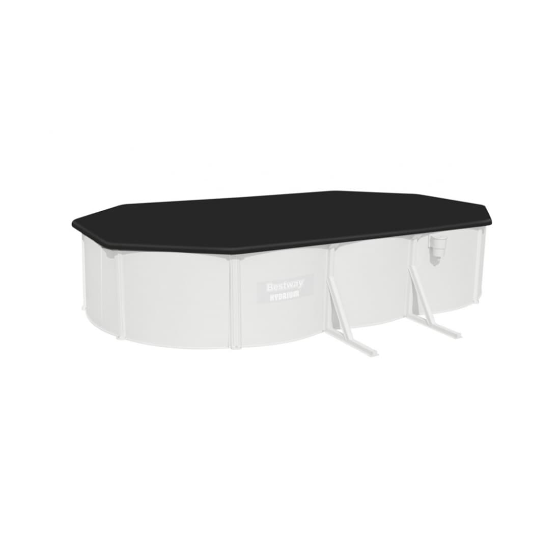 Тент для каркасных бассейнов Hydrium размером 610 х 360 см, BESTWAY, P05876, Винил PVC, Чёрный, Коричневая коробка