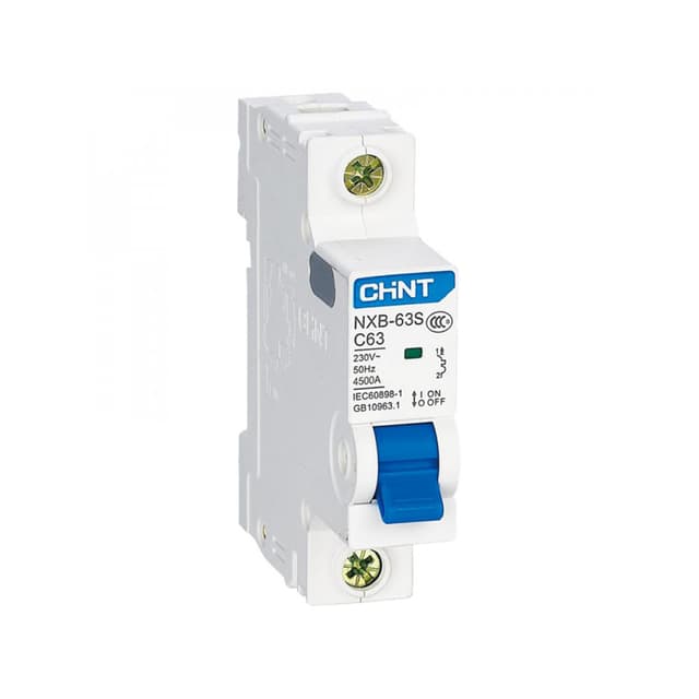 Автоматический выключатель, CHINT, 296704 NXB-63S, 1P 1A C 4,5kA