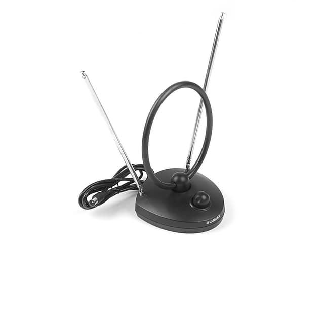 Антенна телевизионная комнатная пассивная, LUMAX, DA1202A, ABS-пластик, Ку до 12 дБ, RG-59 1,5 м