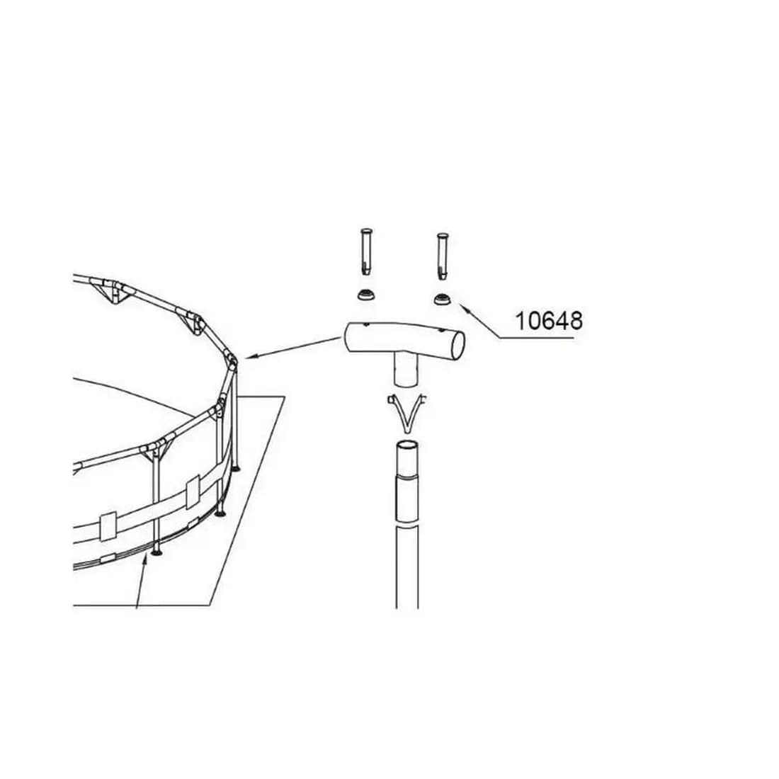 Уплотнитель для штифта, Intex, 10648, Резина, Для круглых бассейнов, Белый, Пакет