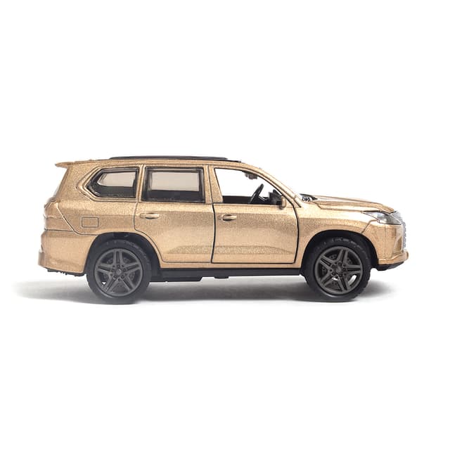 Металлическая машинка, X-Game Kids, 57000G, 1:32, Длина 12.1 см, Открывающиеся двери, Pull-back двигатель, Золотистая, Цветная коробка