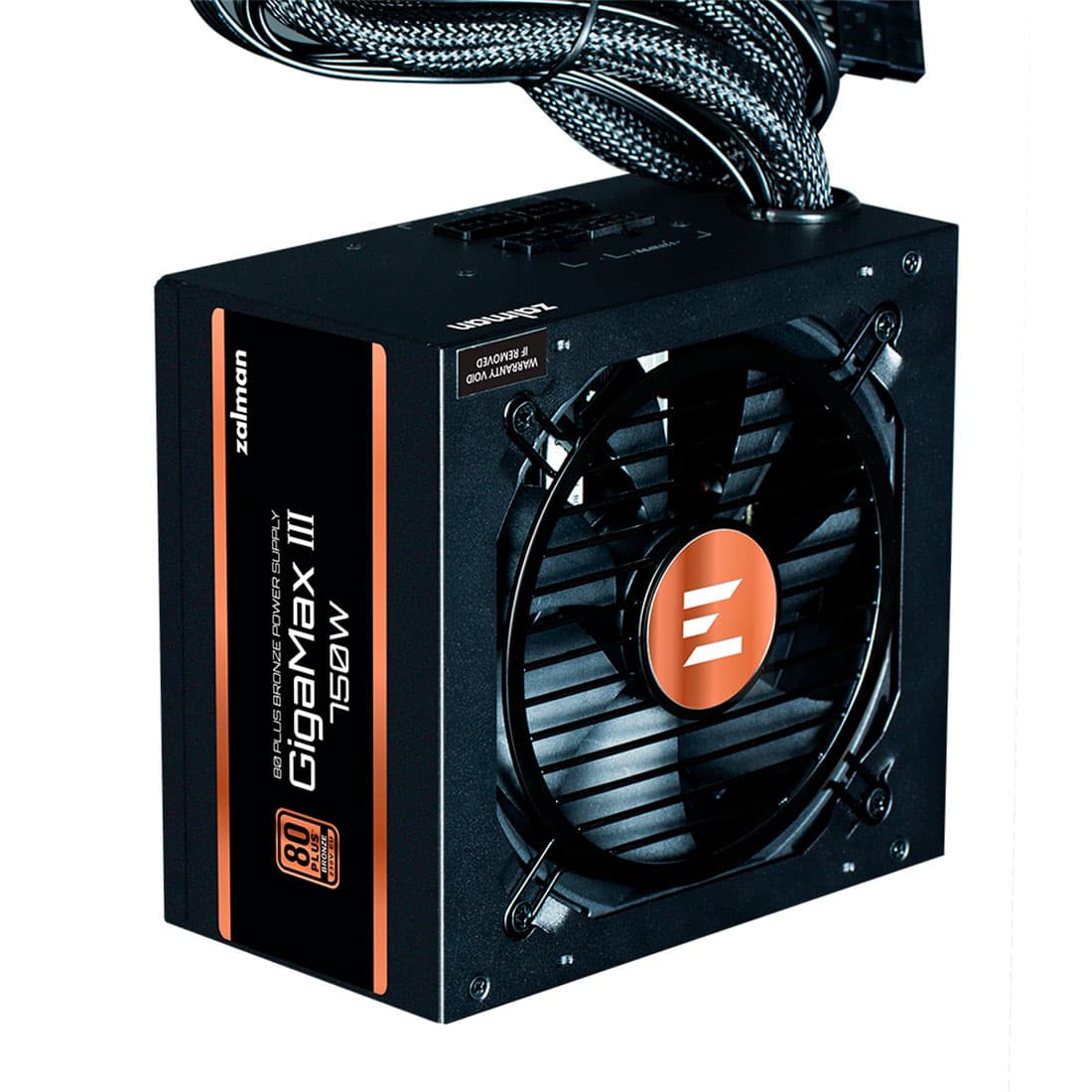 Блок питания, Zalman, ZM750-GV3, 750W, Bronze, ATX3.1, APFC, 20+4 pin, 2*4+4pin, 6*Sata, 3*Molex, 4*PCI-E 6+2 pin, 1*PCI-E 12+4pin, Вентилятор 12см, 150*140*86 мм, Черный