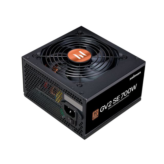 Блок питания, Zalman, ZM700-GV2SE, 700W, Bronze, APFC, 20+4 pin, 2*4+4pin, 6*Sata, 4*Molex, 4*PCI-E 6+2 pin, Вентилятор 12см, 150*140*86 мм, Черный