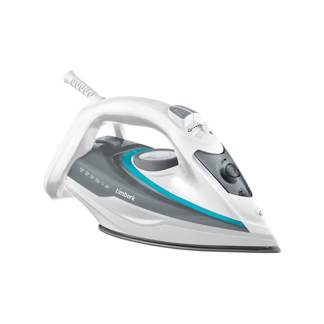 Утюг, Timberk, T-KSI02, Мощность 2400 Вт, Керамическое покрытие подошвы, Функция самоочистки, Функция Антикапля, Цвет белый