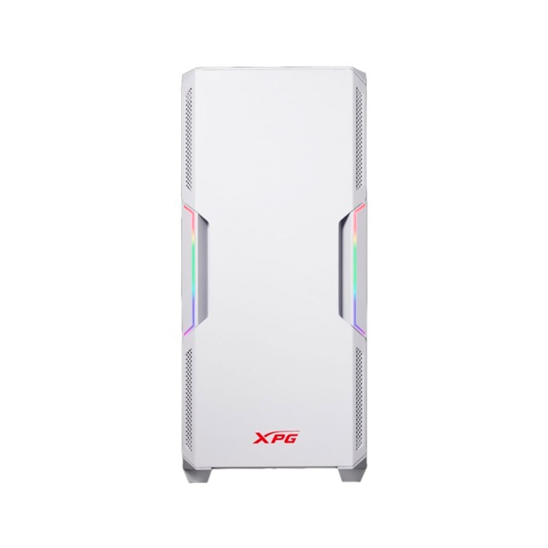 Компьютерный корпус, XPG, Starker White, STARKER-WHCWW, Mid Tower, ATX/ m-ATX/ Mini-ITX, USB 3.0*2/ HD-Audio+Mic, Кулер 2*12см ARGB, Высота процессорного кулера до 165мм, Длина VGA до 350мм, Количество внутренних отсеков 3*3,5"/3*2,5", Сталь/Закаленное стекло, 465x215x400 мм, без Б/П, Белый