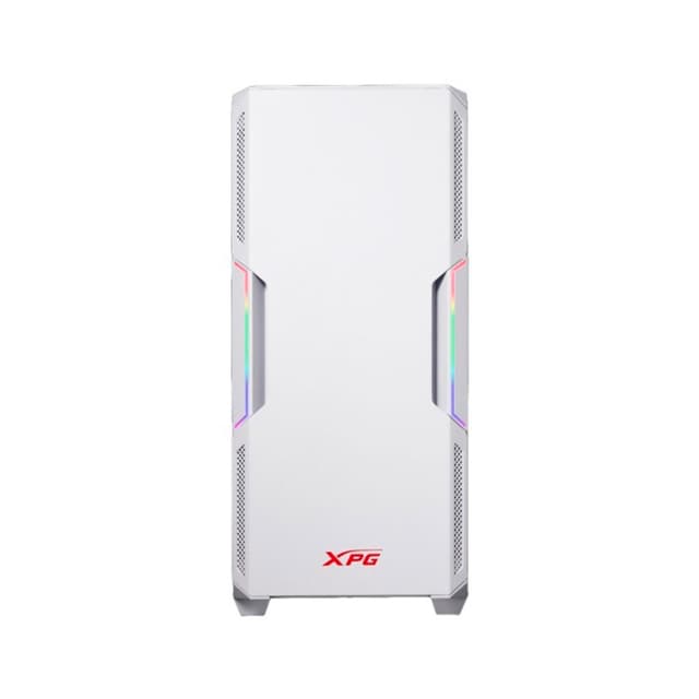 Компьютерный корпус, XPG, Starker White, STARKER-WHCWW, Mid Tower, ATX/ m-ATX/ Mini-ITX, USB 3.0*2/ HD-Audio+Mic, Кулер 2*12см ARGB, Высота процессорного кулера до 165мм, Длина VGA до 350мм, Количество внутренних отсеков 3*3,5"/3*2,5", Сталь/Закаленное стекло, 465x215x400 мм, без Б/П, Белый