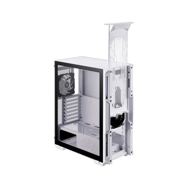 Компьютерный корпус, XPG, Starker White, STARKER-WHCWW, Mid Tower, ATX/ m-ATX/ Mini-ITX, USB 3.0*2/ HD-Audio+Mic, Кулер 2*12см ARGB, Высота процессорного кулера до 165мм, Длина VGA до 350мм, Количество внутренних отсеков 3*3,5"/3*2,5", Сталь/Закаленное стекло, 465x215x400 мм, без Б/П, Белый