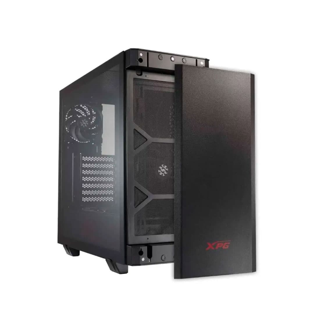 Компьютерный корпус, XPG, Invader Black, INVADER-BKCWW, Mid Tower, ATX/ m-ATX/ Mini-ITX, USB 3.0*2/ HD-Audio+Mic, Кулер 2*12см, Высота процессорного кулера до 170мм, Длина VGA до 430мм, Количество внутренних отсеков 2*3,5"/2*2,5", Сталь/Закаленное стекло, 470x206x482мм, без Б/П, Черный