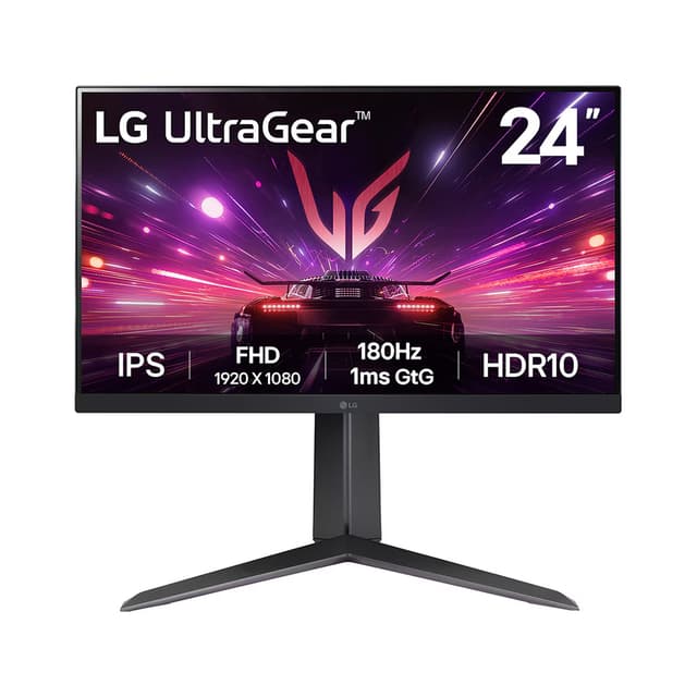 Монитор, LG, 24GS65F-B, 23.8", 1920 x 1080, IPS, 180Гц, HDMI, DP, 300кд/м2, 1000:1, 16.7M, 1мс, угол обзора(гор/верт) 178/178, 16:9, Чёрный