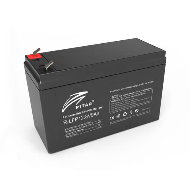 Батарея, Ritar, R-LFP12.8V9Ah, Литий-железо-фосфатный аккумулятор 12.8В 9Ач, Вес нетто: 1,1 кг, Размер в мм.: 151*65*95