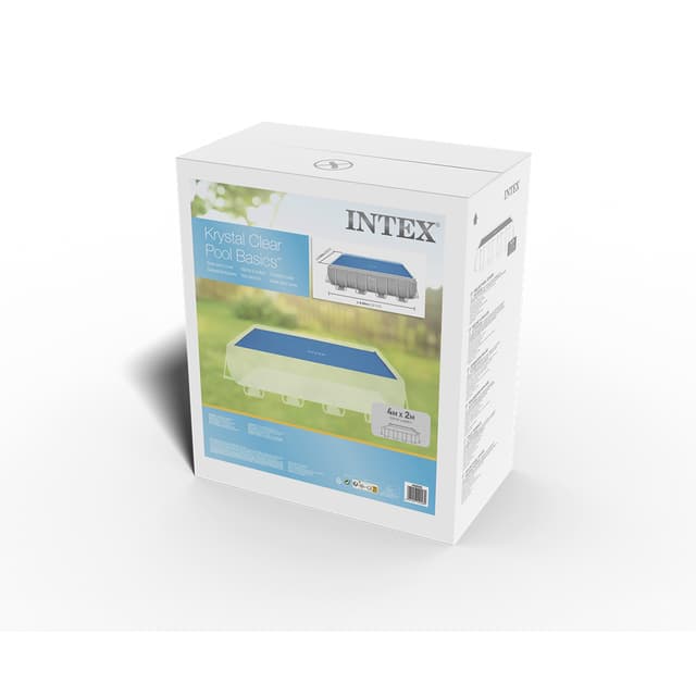 Тент солнечный для бассейнов размером до 400 x 200 см, INTEX, 28028, PE, Синий, Цветная коробка