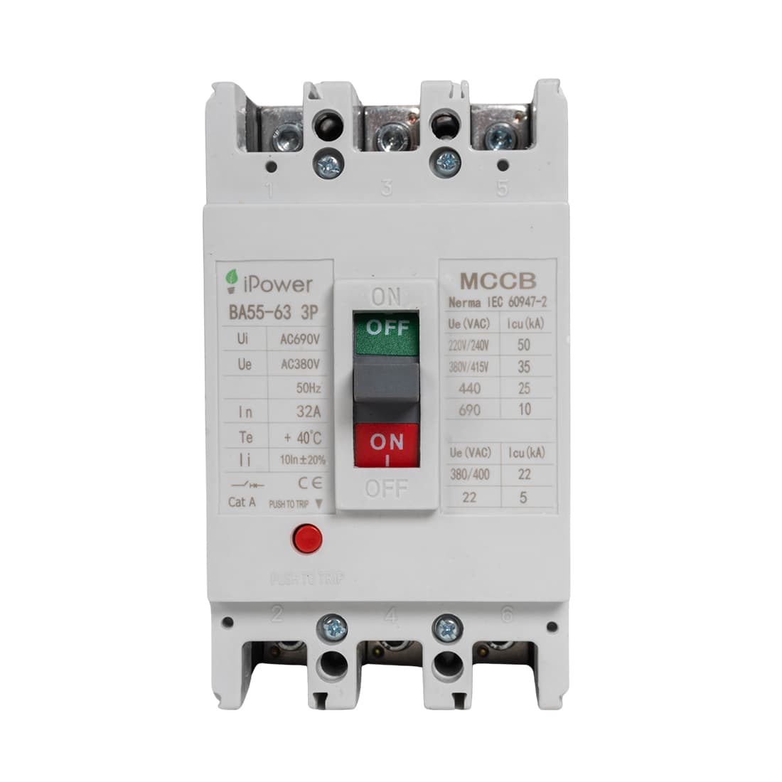Автоматический выключатель, iPower, ВА55-63 3P 32A